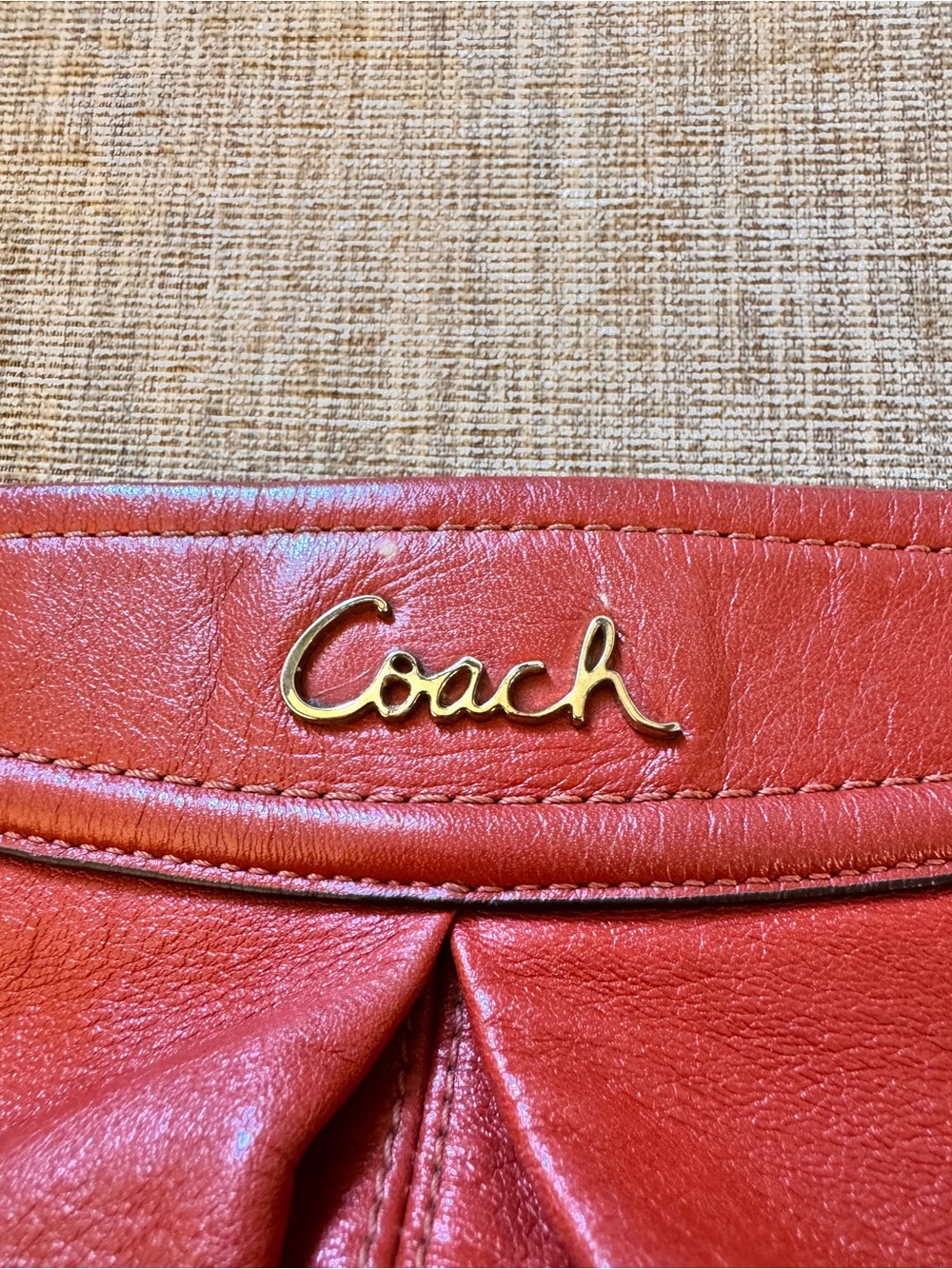 Coach Y2K Orange Leather Shoulder Bag - Picture 6 of 11